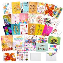 Cartões de Aniversário Joyberg 32 Unidades 10x15 cm Sortidos com Envelopes