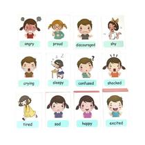 Cartões De Aprendizagem Montessori Para Bebês 12PCS Cartões Flash De Desenhos Animados Em Inglês
