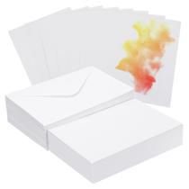 Cartões de aquarela PATIKIL 50 conjuntos 300gsm com envelopes 12x17cm