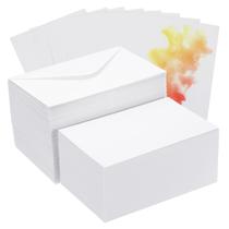 Cartões de aquarela PATIKIL 50 conjuntos de 300 g/m2 com envelopes de 10 x 15 cm