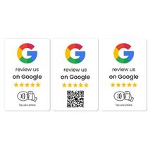 Cartões de Avaliação para Negócios Genéricos com NFC e QR Code, 3 Peças