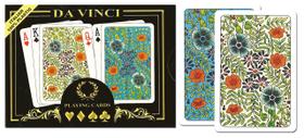 Cartões de baralho DA VINCI Fiori 100% plástico tamanho de ponte de 2 decks Cartões de baralho DA VINCI Fiori 100% plástico tamanho de ponte de 2 decks
