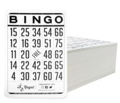 Cartões de Bingo Deck Regal Bingo Classic reutilizáveis x200 brancos