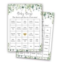 Cartões de bingo para chá de bebê InvitationHouse pré-preenchidos x60 Cartões de bingo para chá de bebê InvitationHouse pré-preenchidos x60