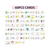 Cartões De Citações De Animais Em Desenho Animado 60pcs Cartões Inspiradores De Elogio Para Amigos