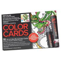 Cartões de Colorir Chameleon 10 x15 cm com 16 Folhas Tatoo CCO104