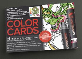 Cartões de Colorir Chameleon Tattoo 010 x 015 cm 016 Fls CC0104 CC0104