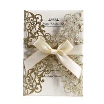 Cartões de convite de casamento AdasBridal Glitter Floral x50 Gold Cartões de convite de casamento AdasBridal Glitter Floral x50 Gold