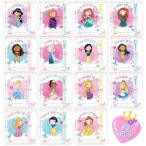 Cartões de Dia dos Namorados HiFulerr Princess - 30 unidades com Bubbles Girls