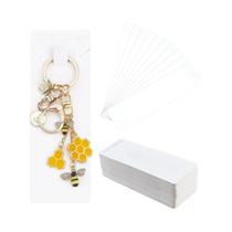 Cartões De Exibição Retangulares De Papel 5.7x2 Polegadas, Conjunto De 100, Suprimentos Para