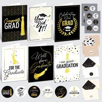 Cartões de Formatura Decorably Pacote com 12 Unidades 13x18 cm com Detalhes em Folha Dourada Cartões de Formatura Decorably Pacote com 12 Unidades 13x18 cm com Detalhes em Folha Dourada