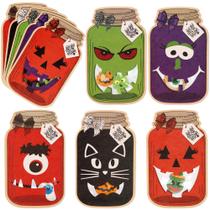 Cartões de Halloween Mason Jar Giiffu, pacote com 50 sacolas de guloseimas
