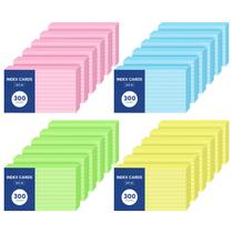 Cartões de índice Aidunmis coloridos 3x5 1200 unidades Cartões flash pautados Cartões de índice Aidunmis coloridos 3x5 1200 unidades Cartões flash pautados