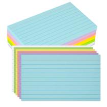 Cartões de índice EHME 3x5cm pautados 210 peças coloridas para escritório Scho