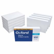 Cartões de índice Oxford Blank 4x6 polegadas brancos 10 pacotes de 100