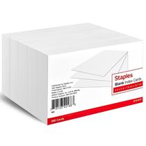 Cartões de índice Staples, 3x5 polegadas, branco, branco, pacote com 500 Cartões de índice Staples, 3x5 polegadas, branco, branco, pacote com 500