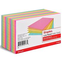 Cartões de Índice Staples 916330 (7,62cm x 12,7cm) - 300 Unidades - Linha Regrada