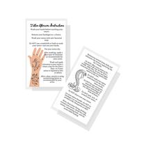 Cartões de instruções de cuidados pós-tatuagem, pacote com 50, 2x3,5 polegadas