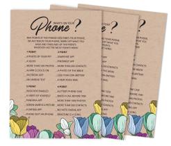Cartões de Jogo Rústicos Florais para Presentes em Branco - Chá de Panela e Despedida 50un - Inkdotpot