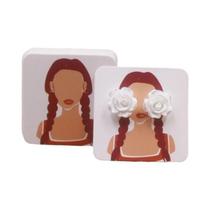 Cartões De Joias De Luxo 4x4cm 100pcs Papel Com Pó De Pérola Para Exibição E Embalagem