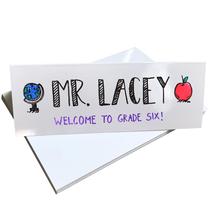 Cartões de mesa Dry Erase Name Tent, pacote com 30, 8,5x3 cm