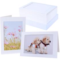 Cartões de moldura fotográfica Litpoetic, pacote de 50, 4x6, brancos com envelopes Cartões de moldura fotográfica Litpoetic, pacote de 50, 4x6, brancos com envelopes
