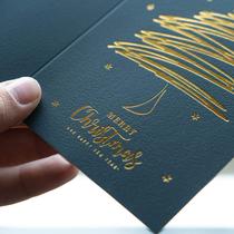 Cartões de Natal CLEVER SIGNS, pacote de alumínio dourado com 24 envelopes