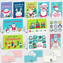 Cartões de Natal Decorably - Pacote com 36 unidades 5x7 pol. com adesivos Cartões de Natal Decorably - Pacote com 36 unidades 5x7 pol. com adesivos