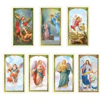 Cartões de Oração Linhas Sagradas Sete Arcanjos Plastificados 11 x 7 cm Cartões de Oração Linhas Sagradas Sete Arcanjos Plastificados 11 x 7 cm