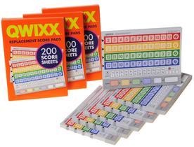 Cartões de pontuação de reposição para o pacote Qwixx Game 3 Gamewright