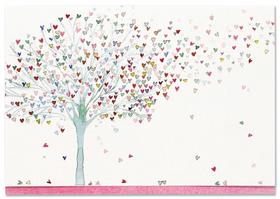 Cartões de recado PETER PAUPER PRESS Tree of Hearts, 14 unidades Cartões de recado PETER PAUPER PRESS Tree of Hearts, 14 unidades
