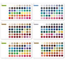 Cartões de Seleção de Cores Sazonais Zynoro Kit com 6 Unidades