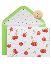Cartões em branco Papyrus Cherries com envelopes de 12 unidades