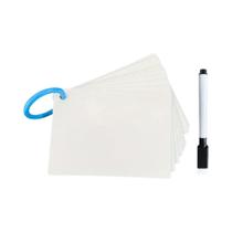 Cartões Flash Laminados Apagáveis Para Quadro Branco, Pacote Com 20, Dupla Face, Reutilizáveis Para