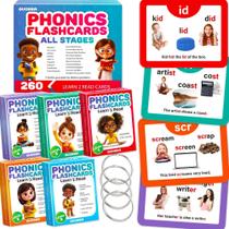 Cartões flash Phonics QUOKKA 260 Cards para crianças de 4 a 8 anos Cartões flash Phonics QUOKKA 260 Cards para crianças de 4 a 8 anos