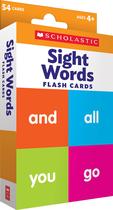 Cartões flash Scholastic Sight Words English Language Arts