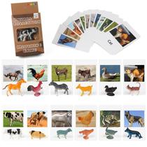 Cartões Montessori Animal Match Cards MEROCO Miniature Poultry Cartões Montessori Animal Match Cards MEROCO Miniature Poultry