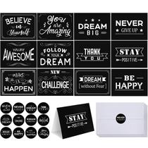 Cartões motivacionais Outus 24 com envelopes e adesivos 9x12cm