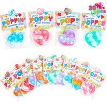 Cartões-Presente Dia dos Namorados com Chaveiro Heart Pop Bubble (30 Unidades)