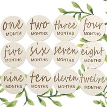 Cartões Wooden Baby Monthly Milestone de 1 a 12 meses (12 pacotes)