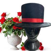 Cartola de Veludo Luxo Preta Elegância para Rituais e Decorações Cartola de Veludo Luxo Preta Elegância para Rituais e Decorações
