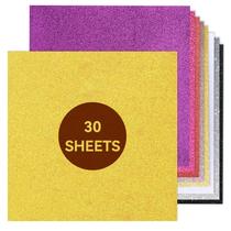 Cartolina Bonmiy 30 folhas 30 cm Glitter 250 GSM 15 cores