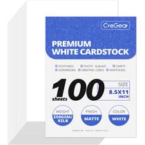 Cartolina CREGEAR 100 folhas brancas 8,5x11 250 gsm/92 lb Cartolina CREGEAR 100 folhas brancas 8,5x11 250 gsm/92 lb