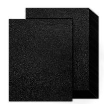Cartolina Goefun Black Glitter 24 folhas 8,5 x 11" 280 GSM