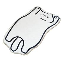 Cartoon Cat Cat Dog Pelúcia Porta Tapete Não-Deslizamento Anime Área Animal Tapete Água Absorvente Banheiro Chão Chão Piso Chão Pé Almofada Kids Quarto Decoração - Gato