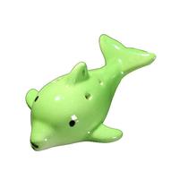 Cartoon Dolphin 6 Buraco Ocarina Flauta Vento Musical Instrumento Musical Flauta Cerâmica (Verde) - HTTN