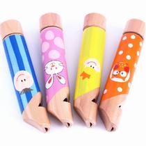 Cartoon Wood Slide Whistle Toy Kids Toy Musical Instrument Baby Toddler Boys Girls