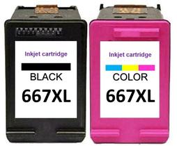 Cartucho Compatível 667xl 667 Preto 15ml + Colorido Deskjet Ink Advantage 2376 1275 2374 2375 2776 6476 6475