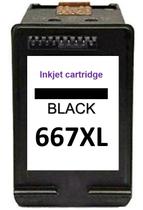 Cartucho compativel c/hp 667 667xl Preto 1275 2375 2376 2776 6475 6476