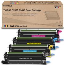 Cartucho de Cilindro SCCOLOR TWR5P C2660 S3840 Kit com 4 Unidades